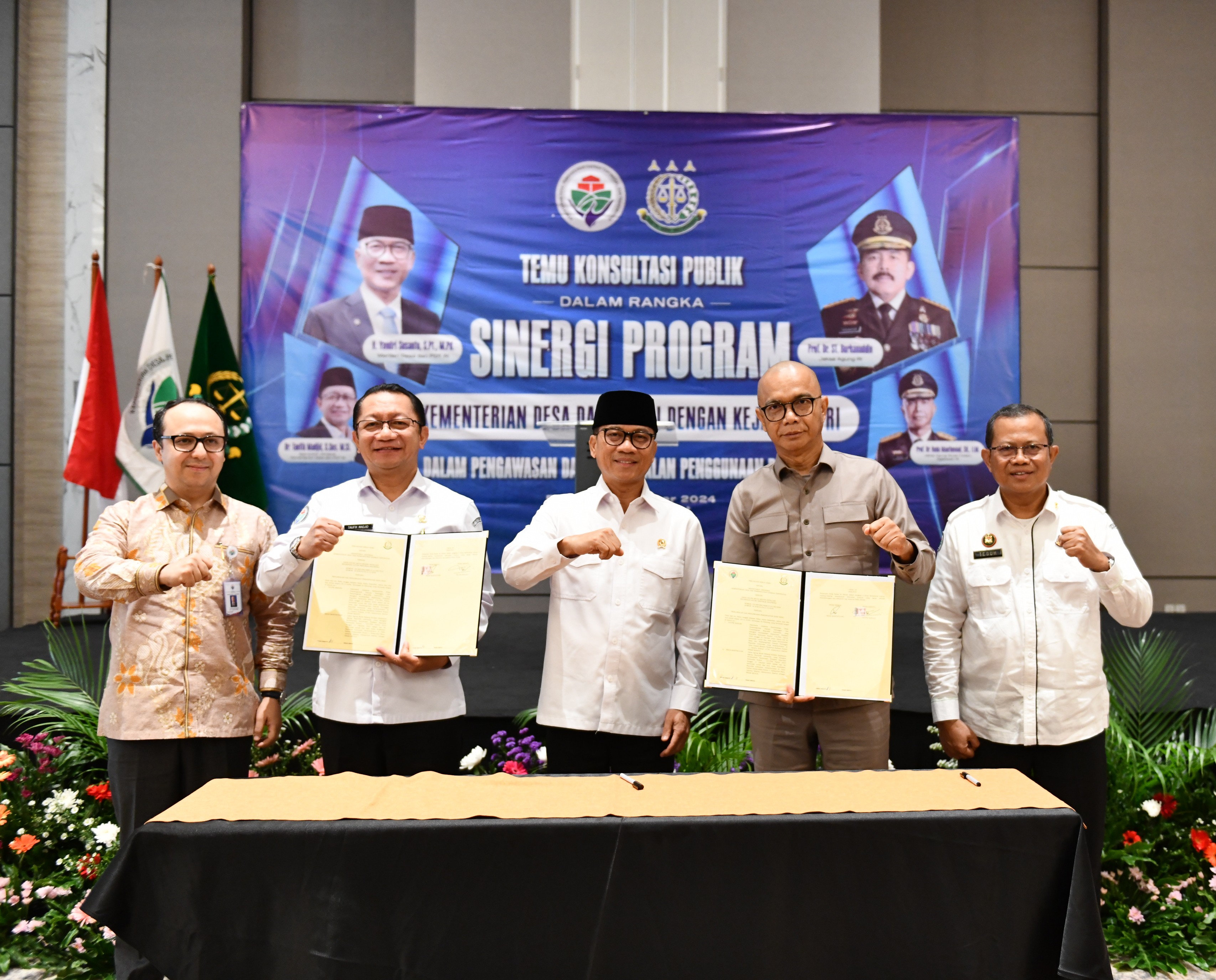 Temu Konsultasi Publik dalam rangka Sinergi Program Kementerian Desa dan Pembangunan Daerah Tertinggal Republik Indonesia dan Kejaksaan Republik Indonesia