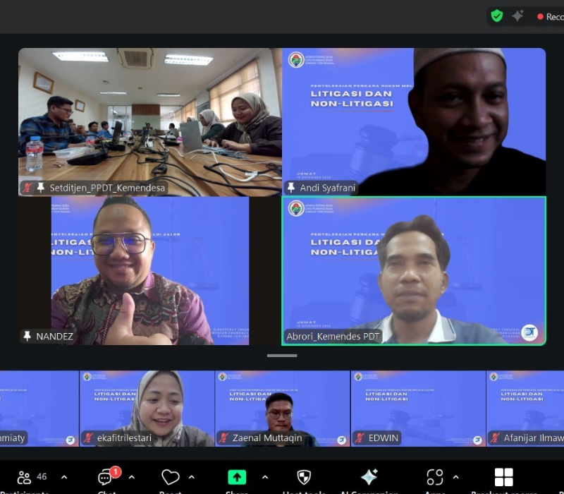 Setditjen PPDT Bedah Jalur Litigasi dan Non-Litigasi dalam Penyelesaian Sengketa Hukum